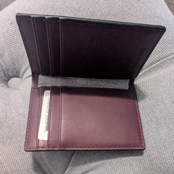 Michael Kors Saffiano Leather Bifold Card Holder – Deep Plum - Picture 3 of 4